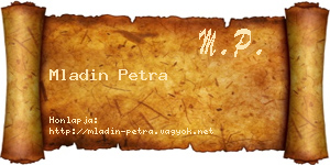 Mladin Petra névjegykártya